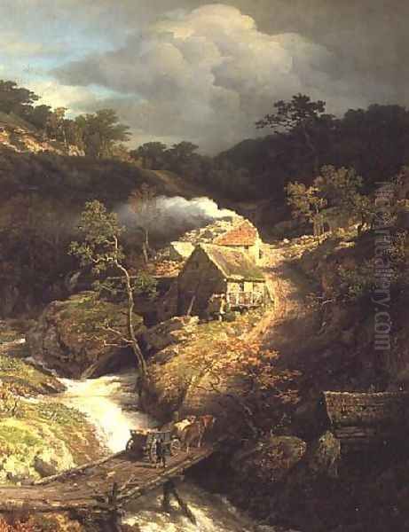 A mountainous landscape with a torrent - view 1