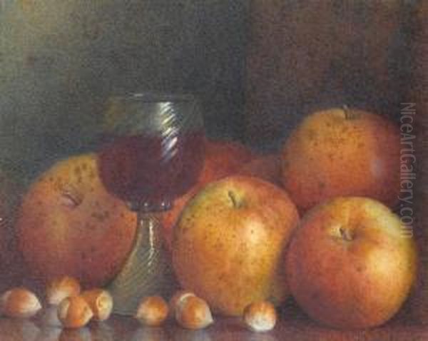 Still Life With Apples Hazelnuts And A Roemer - view 1