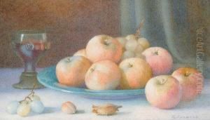 Still Life Of Fruit In A Bowl by Frederick Spencer
