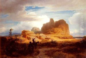 Don Quixote And Sancho Panza by Andreas Achenbach