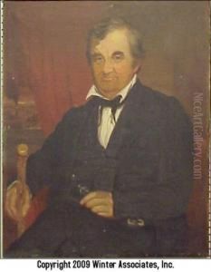 Portrait Of Seated Gentleman Holding Cane And Spectacle