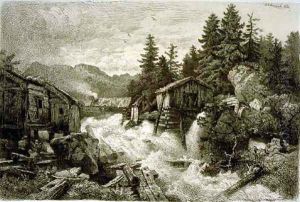 Logging Camp by Andreas Achenbach