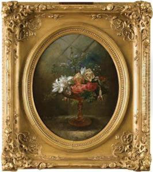 Still Life Of Flowers In Compote - view 1