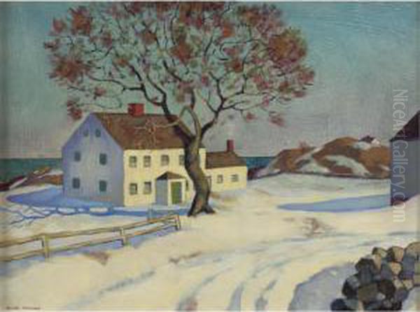 New England House In Winter - view 1