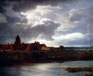 Landschaft Mit Fluss by Andreas Achenbach