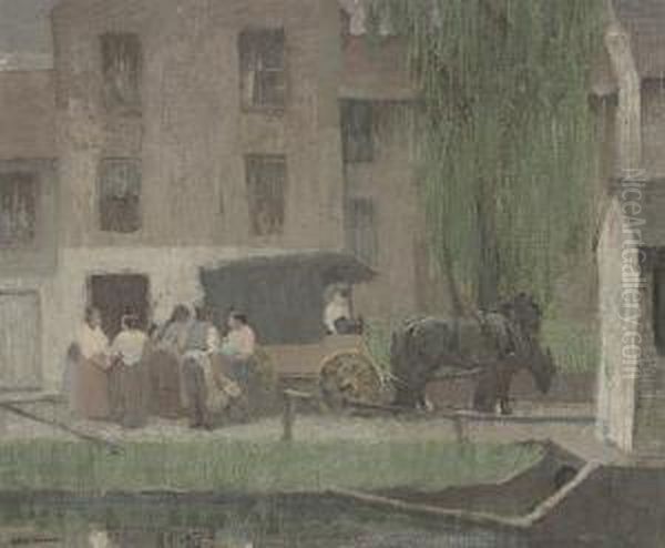 The Peddler's Cart On The Canal, New Hope by Robert Spencer