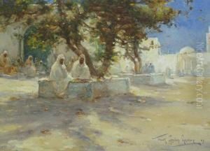 Arab Street Scene by Frank Spenlove Spenlove