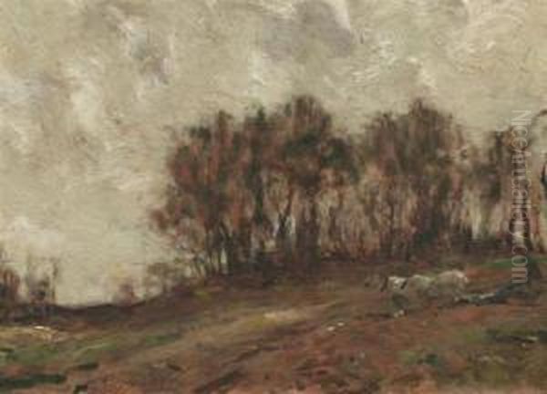 Sheep On A Hillside - view 1