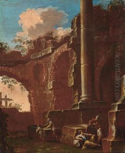 Paesaggio Con Rovine E Figure - view 1