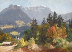 Oberbayrischegebirgslandschaft by Johann Sperl