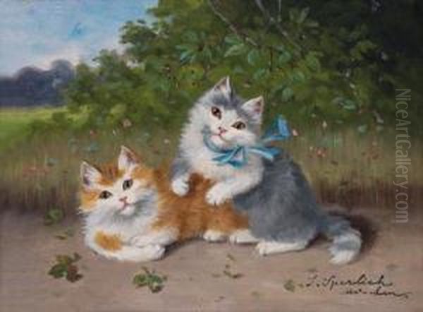 Zwei Spielende Katzen - view 1