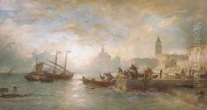 Venice at dawn by Andreas Achenbach