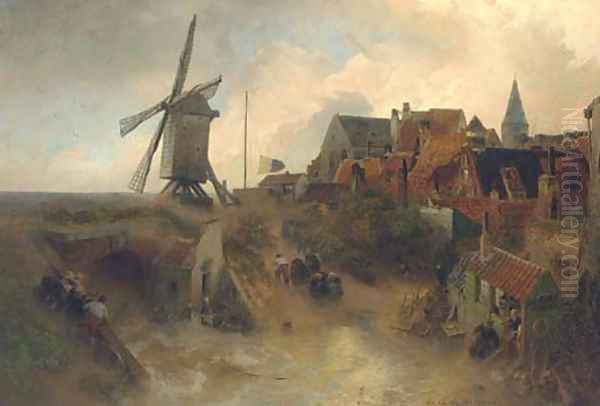A windmill in a storm - view 1