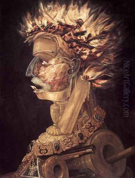 The Fire 1566 by Giuseppe Arcimboldo