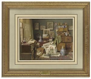A Corner Of The Study by Benjamin Walter Spiers