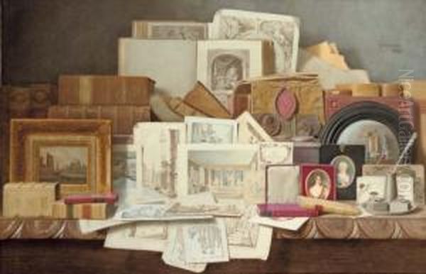 Art And Letters: Still-life Of Books, Paintings, Prints And Other Objects - view 1