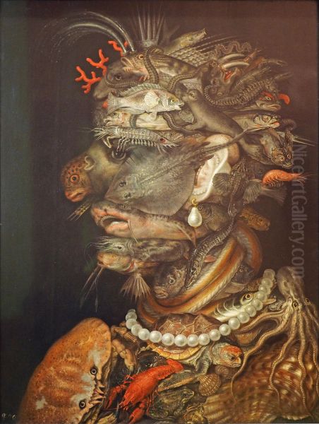 The Water The Water 1563-64 by Giuseppe Arcimboldo