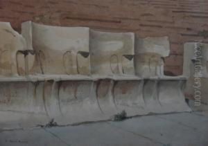 ' Marble Seats, Theatre Of Bacchus ', Athens Greece. by Richard Phene Spiers