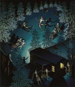 Die Schlittschuhlaufer (the Ice Skaters) by Walter Spies