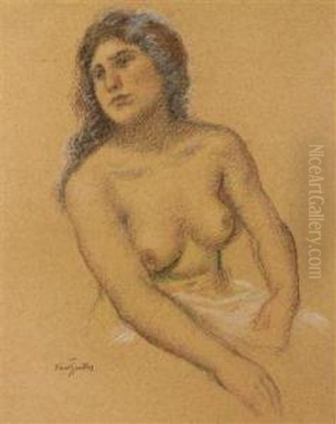 A Semi-nude Girl - view 1