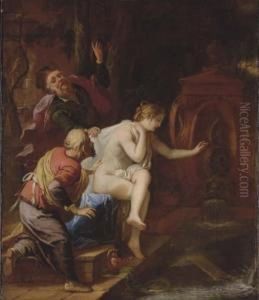 Susannah And The Elders by Johann Spillenberger