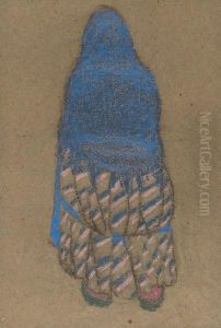 Femme De Pecheur Au Chale Bleu by Leon Spilliaert