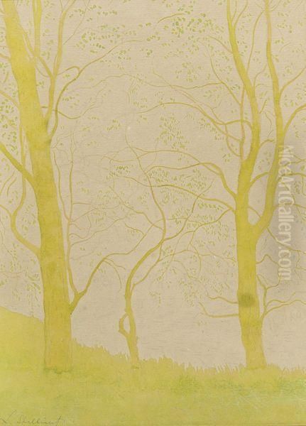 Arbres Pres De L'etang by Leon Spilliaert