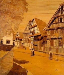 Village Schillerdorf by Charles Spindler