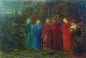 5 Robed Figures In A Landscape 5 Robed Figures In A Landscape