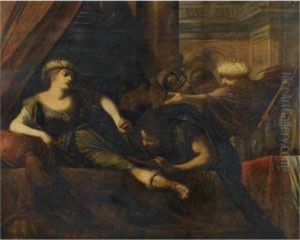 Ammon Asking For Esther's Forgiveness Before Ahasuerus