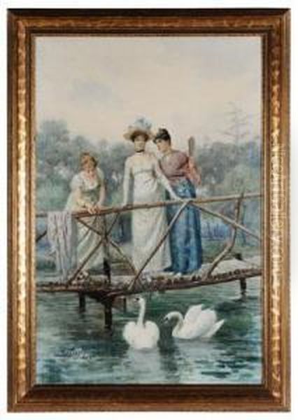 Feeding The Swans - view 1
