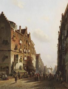 Geschaftiges Treiben In Einem Hollandischen Gasschen Geschaftiges Treiben In Einem Hollandischen Gasschen