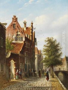 Sommertag An Der Gracht by Johannes Franciscus Spohler