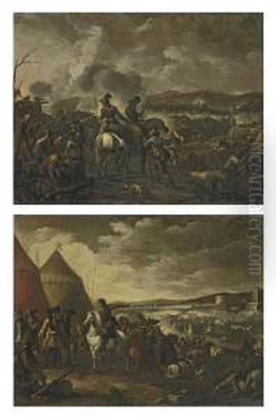 A Battle Scene With Cavalry And Cannon - view 1