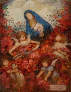 Madonna In Rosen by Clara Sporleder