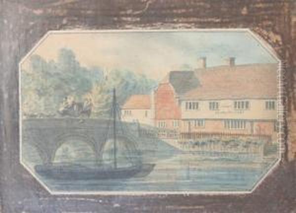 A View Of George Wise's Tunbridge Ware Manufactory And Bridge,tonbridge - view 1