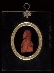 A Silhouette Of An Officer, Profile To The Left, Wearing Coat, Epaulette And Sword Belt by Jacob Spornberg