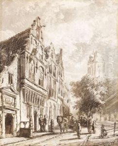 Die Havengracht Mit Der Michaelskirche In Oudewater