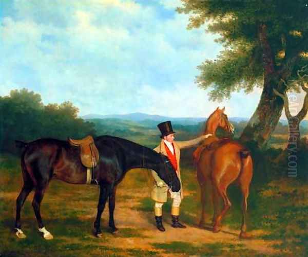 Two Hunters with a Groom - view 1