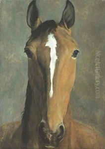 Head of a bay horse by Jacques Laurent Agasse