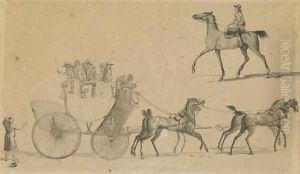 Kutsche und Reiter by Jacques Laurent Agasse
