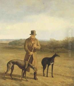 Portrait of Lord Rivers with two Greyhounds