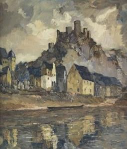 Beilstein An Der Mosel Mit Burgruine Metternich. by Hanns Sprung