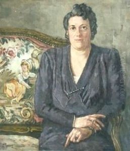 Bildnis Frau Hof, Lutz/mosel by Hanns Sprung