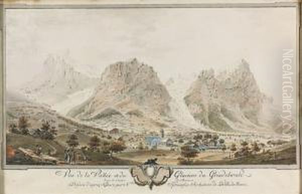 "vue De La Vallee Et Des Glaciers Du Grindelwald". - view 1