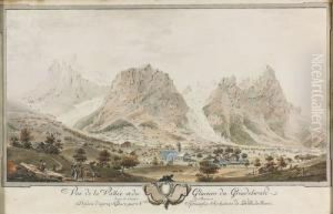 "vue De La Vallee Et Des Glaciers Du Grindelwald". by Niklaus Sprunglin