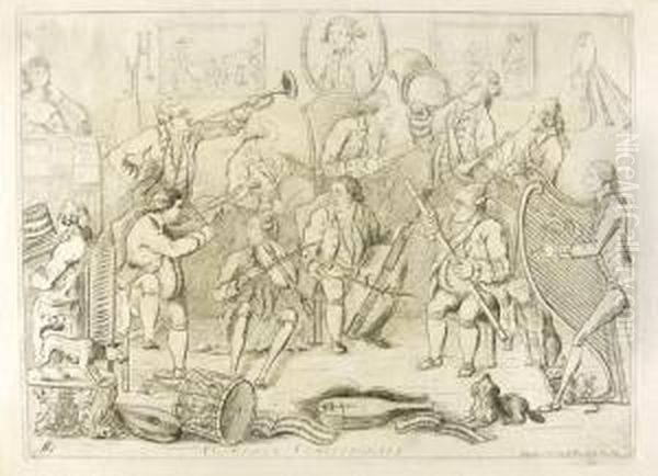 Razor's Levee, Or Ye Heads Of A New Wig Ad--------n On A Broad Bottom - view 1