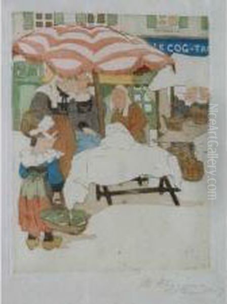 Scene De Marche A Pont Aven - view 1