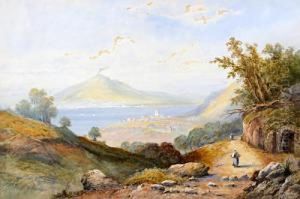 Vico, Vesuvius In The Distance by Edwin St John