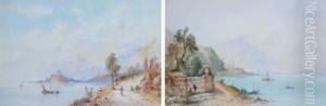 Lake Como And Lake Lucerne by Edwin St John